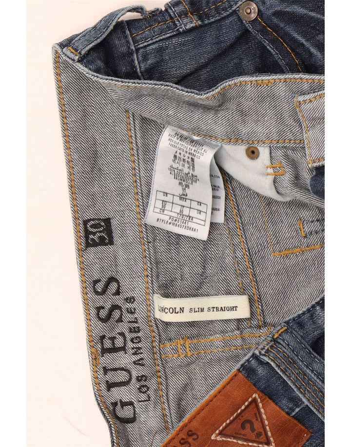 Pantaloni scurți Guess Lincoln Slim Denim W30, bumbac albastru mediu