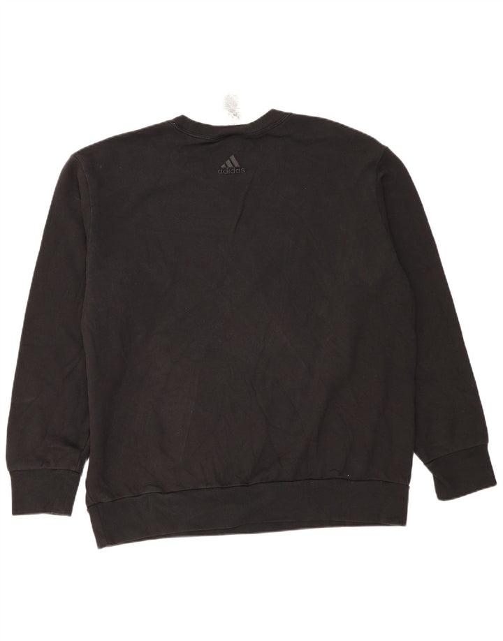Hanorac grafic pentru bărbați Adidas Jumper XL bumbac negru