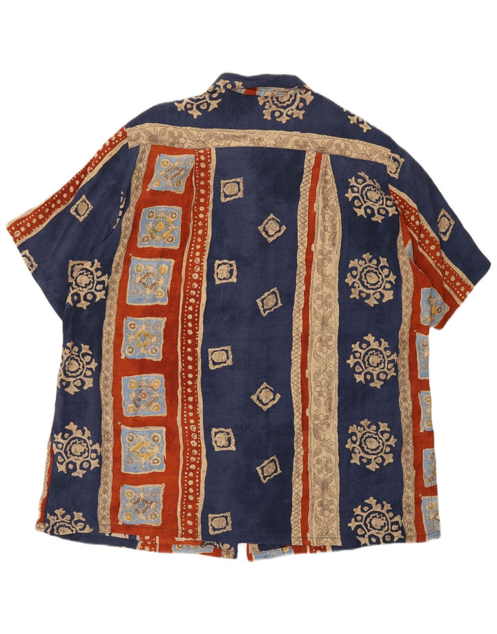 Cămașă Vintage pentru femei supradimensionată EU 46 XL Multicolor Geometric