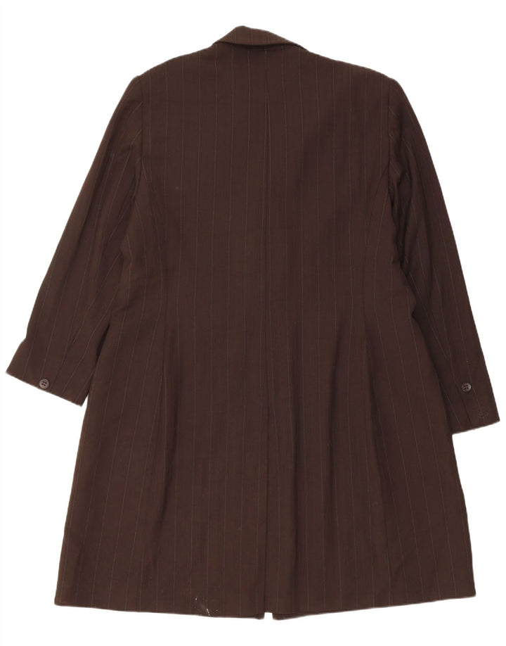 Palton pentru femei Marks & Spencer UK 20 2XL Maro Poliester cu dungi