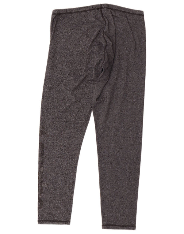 Leggings cu grafică pentru femei Superdry UK 14, mare, gri bumbac cu pete