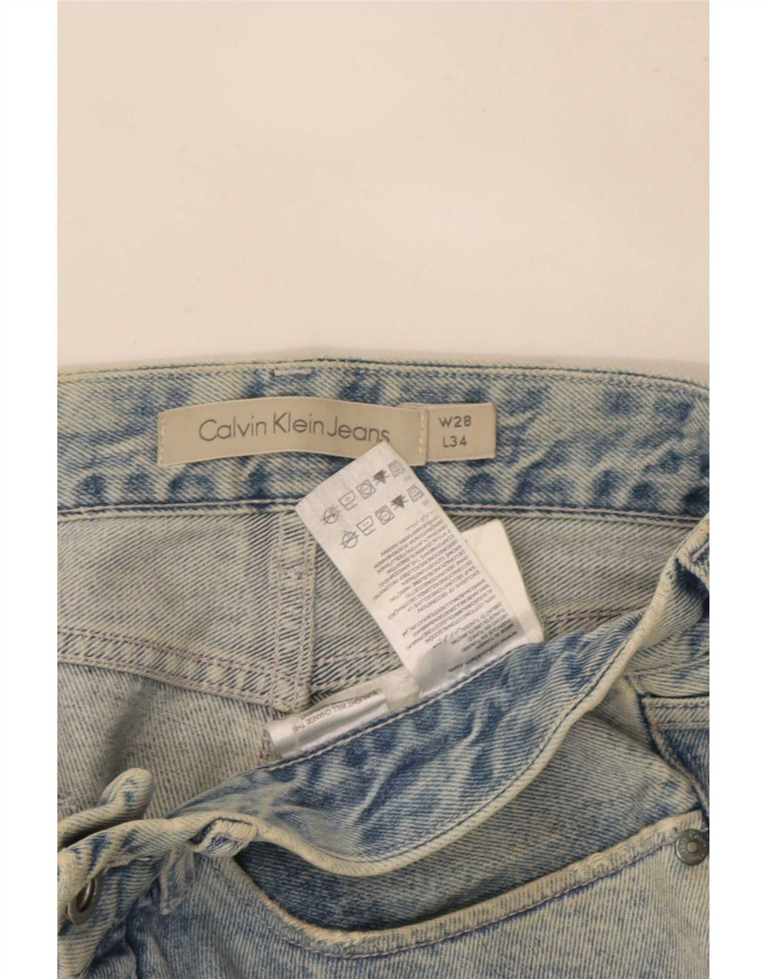 Blugi slim pentru bărbați Calvin Klein W28 L34 Bumbac albastru