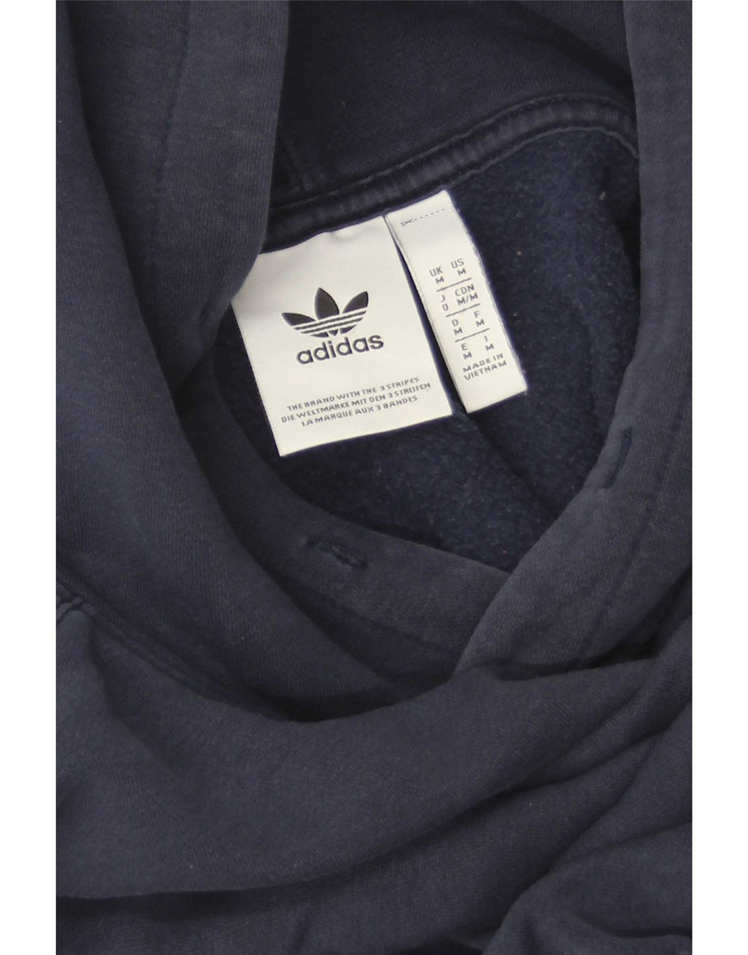 Pulover cu glugă grafic pentru bărbați Adidas, mediu bleumarin