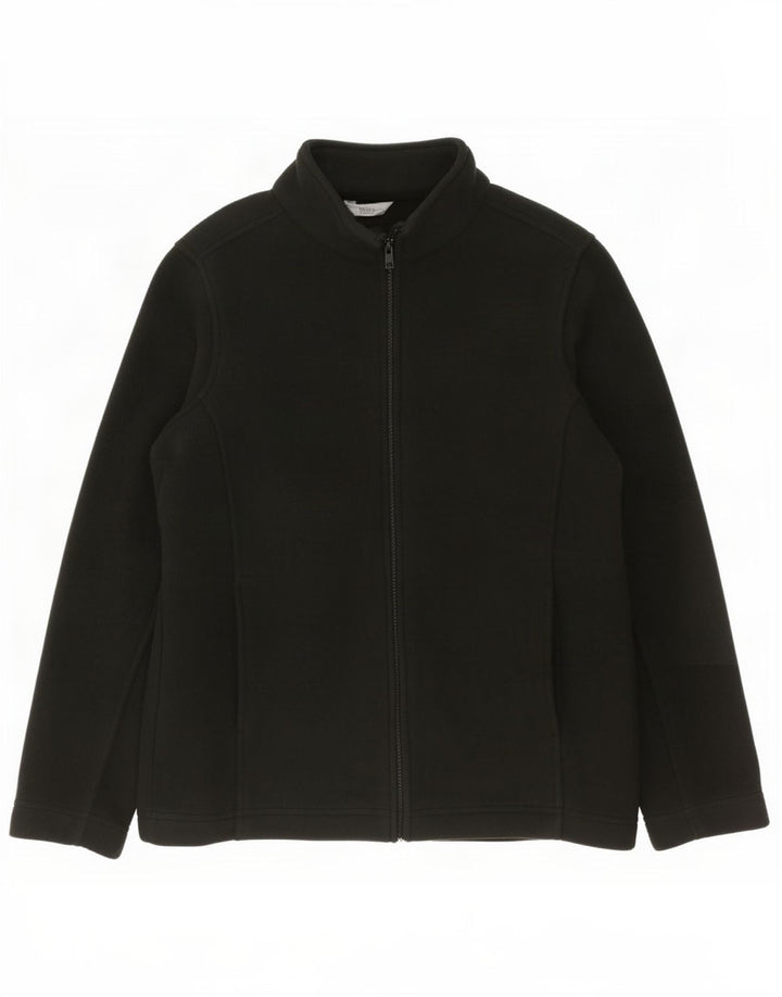 Jachetă fleece supradimensionată pentru femei Marks & Spencer UK 10 Poliester negru mic