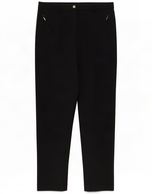 Marks & Spencer Pantaloni casual drepti pentru femei UK 14 Large W34 L32 Black