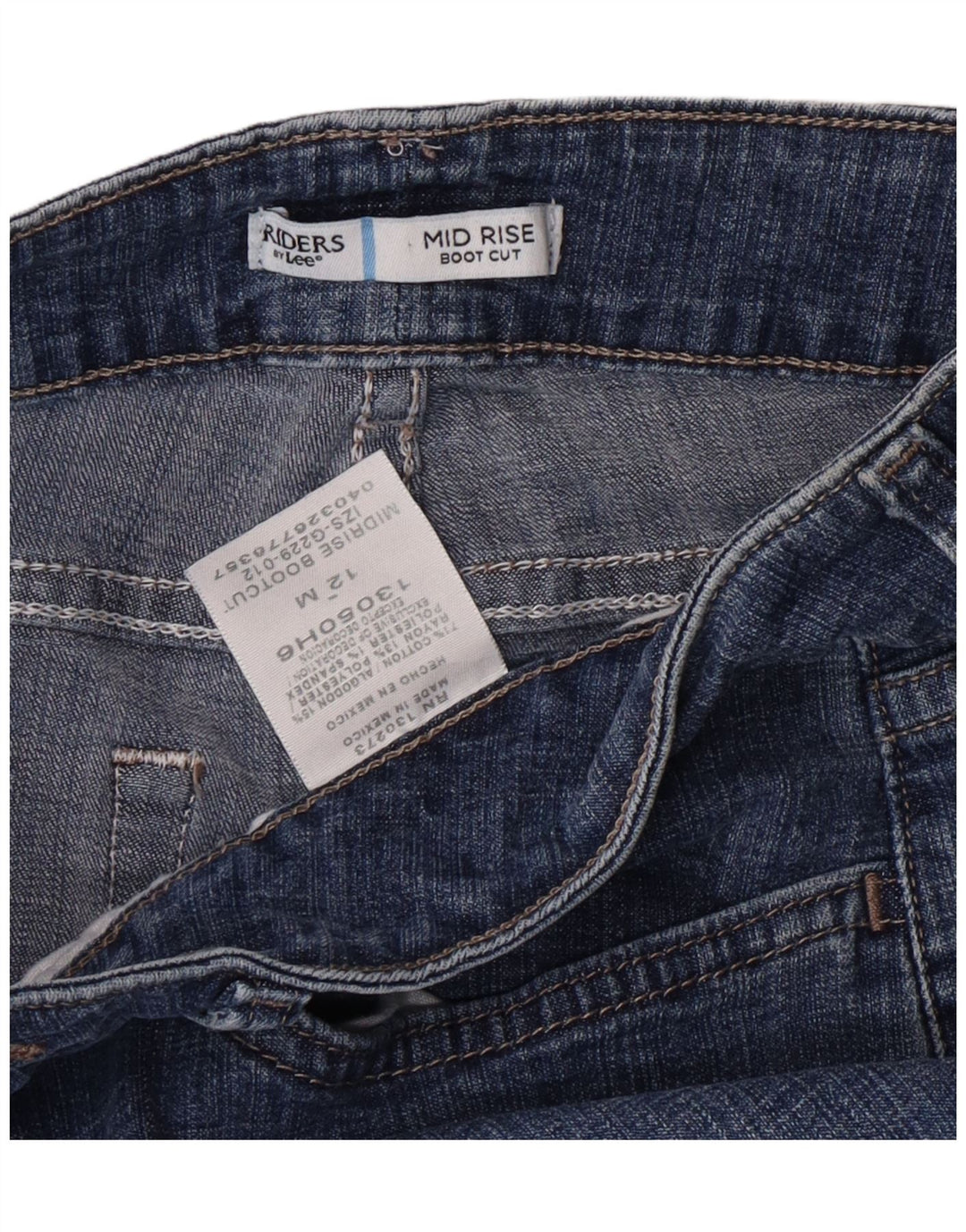 Jeans Lee Riders, cu talie medie, pentru femei, US 12, mare, L34, L30, bumbac albastru