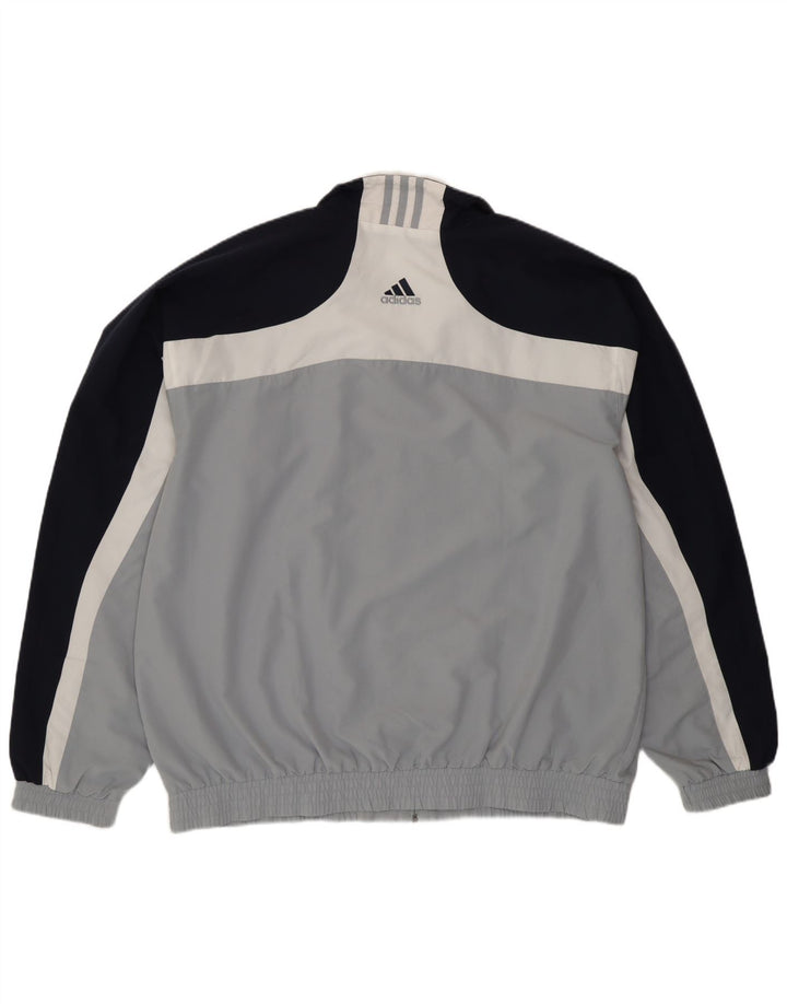 Jachetă de trening pentru bărbați Adidas UK 46/48 XL Gri poliester color bloc