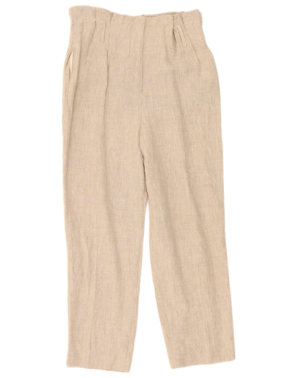Pantaloni chino cu talie înaltă pentru femei Zara Mediu L30 L26 In bej