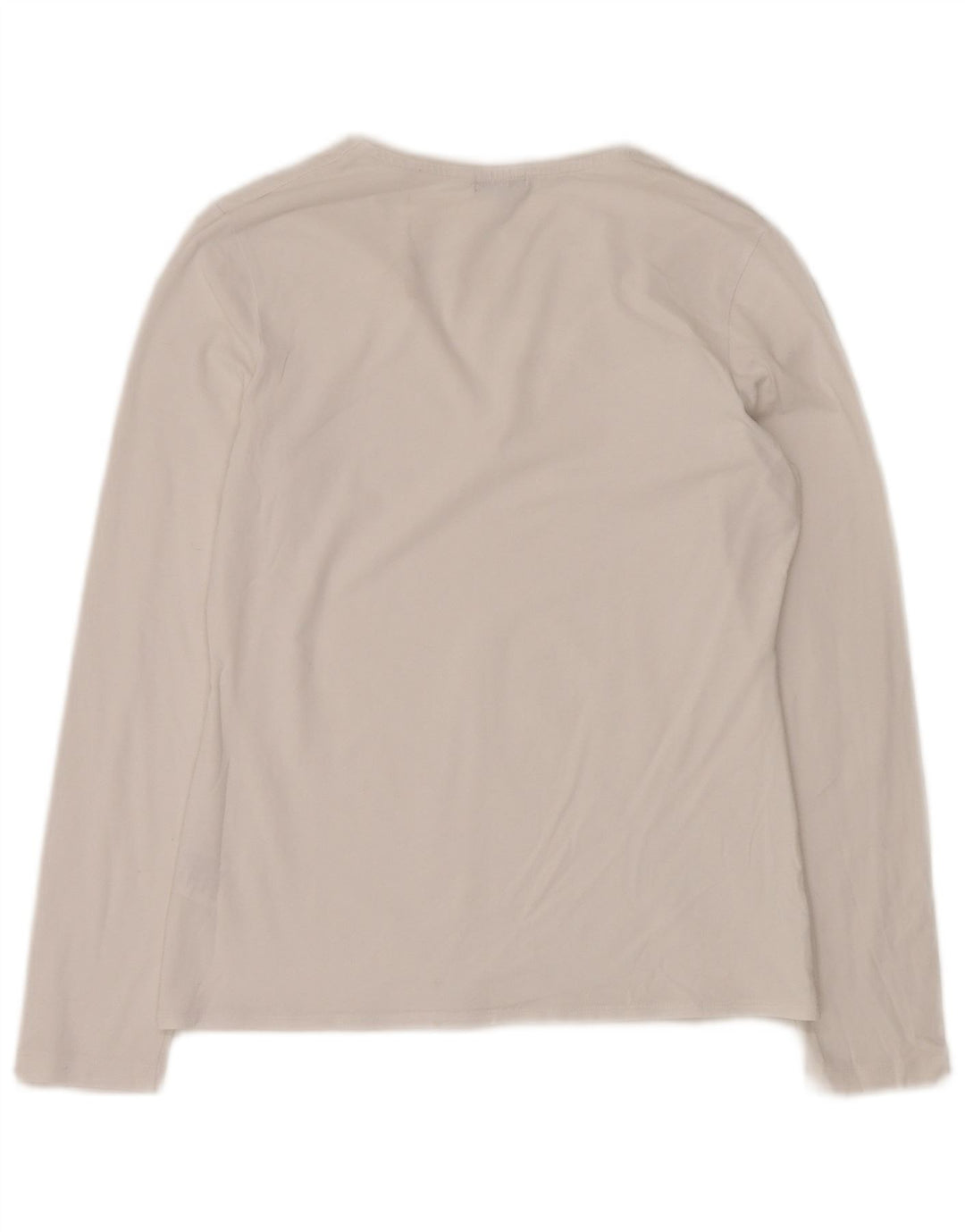 JIGSAW Top pentru femei cu mânecă lungă UK 12 Bumbac alb mediu