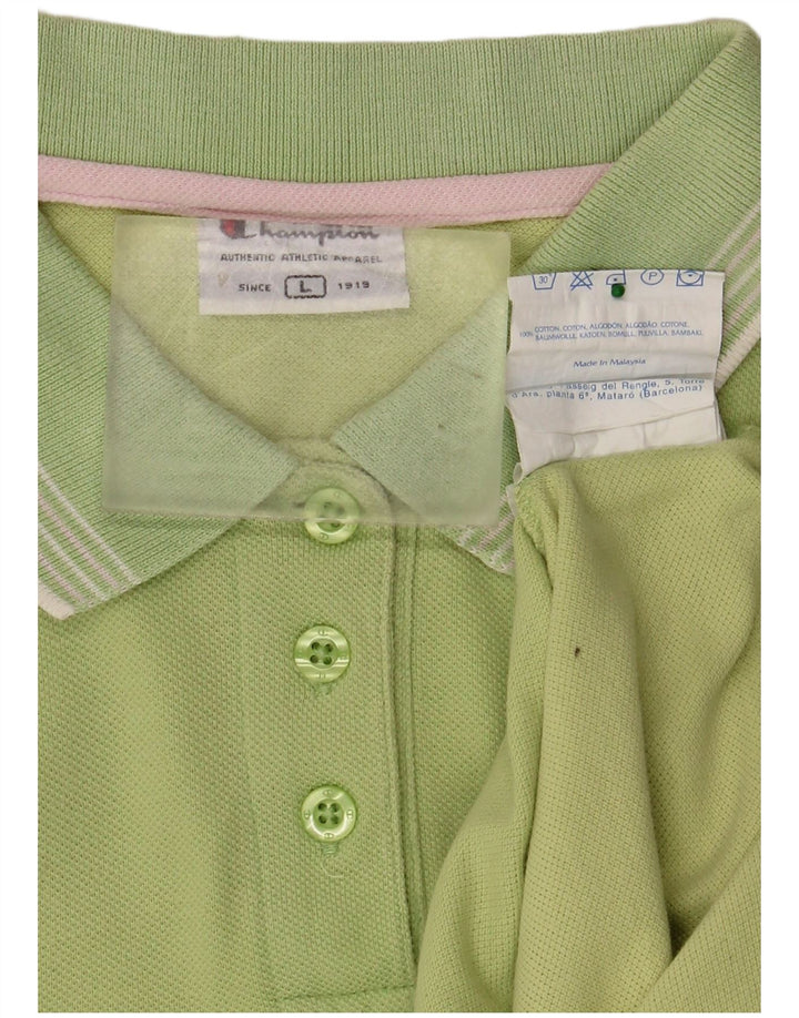 Tricou polo CHAMPION pentru femei UK 14 mare bumbac verde