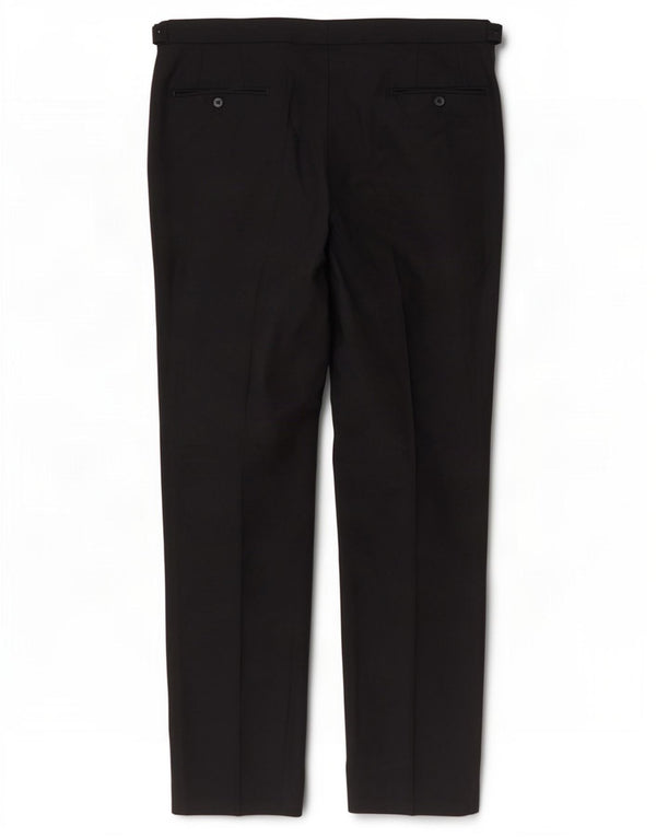 Marks & Spencer Pantaloni drepți pentru bărbați L36 L33 Lână nouă neagră