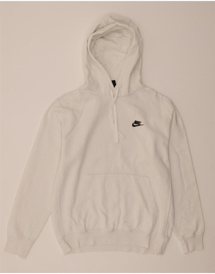 NIKE Mens Hoodie Jumper Small White Cotton Vintage Nike and Second-Hand Nike from Messina Hembry 