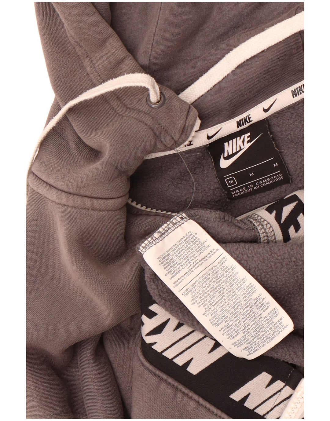 Pulover Nike Graphic Zip pentru bărbați, bumbac color bloc, gri mediu