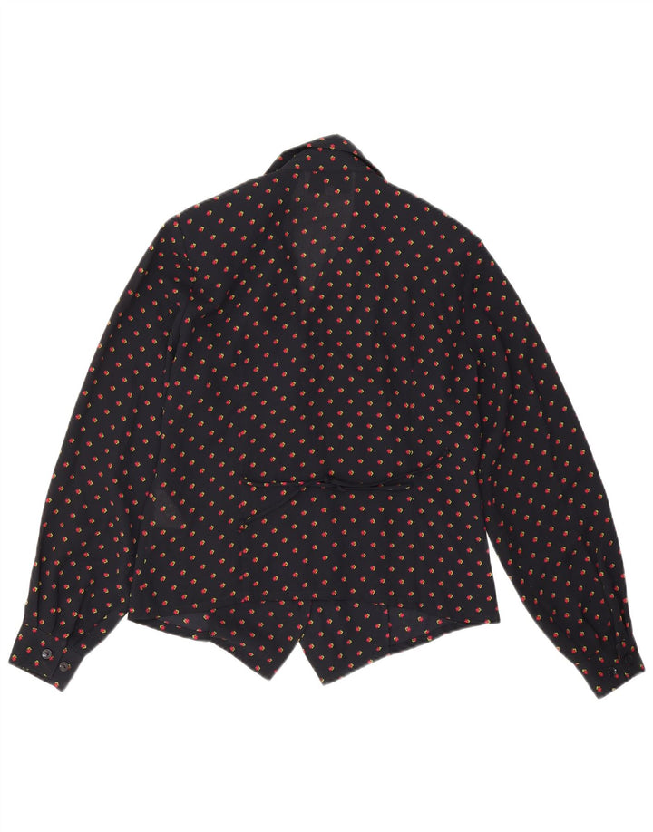 Bluză pentru cămașă crop pentru femei Nygard US 6 Medium Bluemarin Floral Poliester