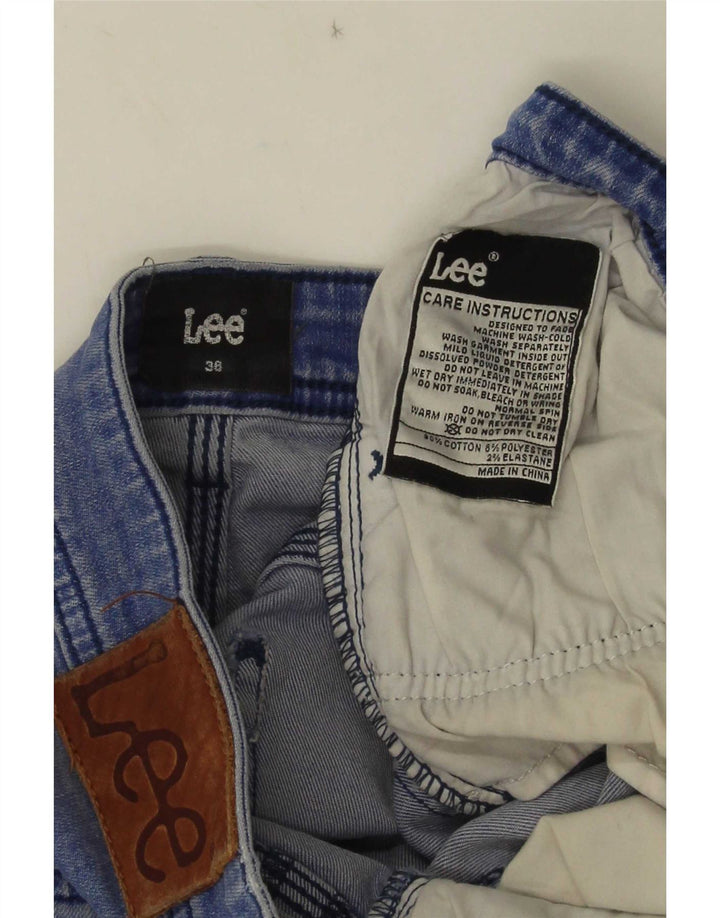 Blugi skinny învechiți pentru femei Lee W36 L30 bumbac albastru