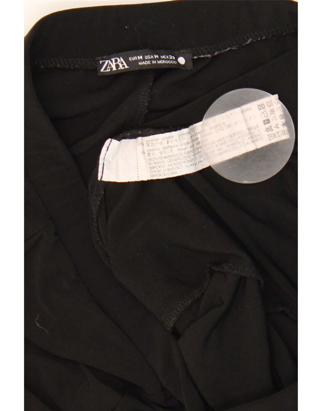 Pantaloni casual slim pentru femei Zara Mediu L28 L34 Poliester negru