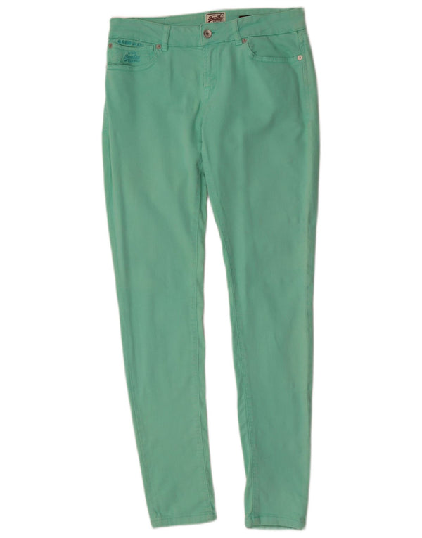 Pantaloni casual super skinny Superdry pentru femei W30 L32 verde
