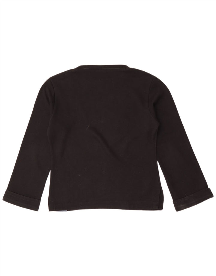 Belfe Top pentru femei cu mânecă lungă UK 12 Medium Negru Poliester
