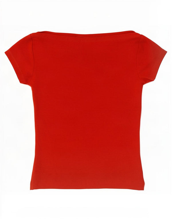 Tricou Fete Zara Top 11-12 Ani Bumbac Roșu