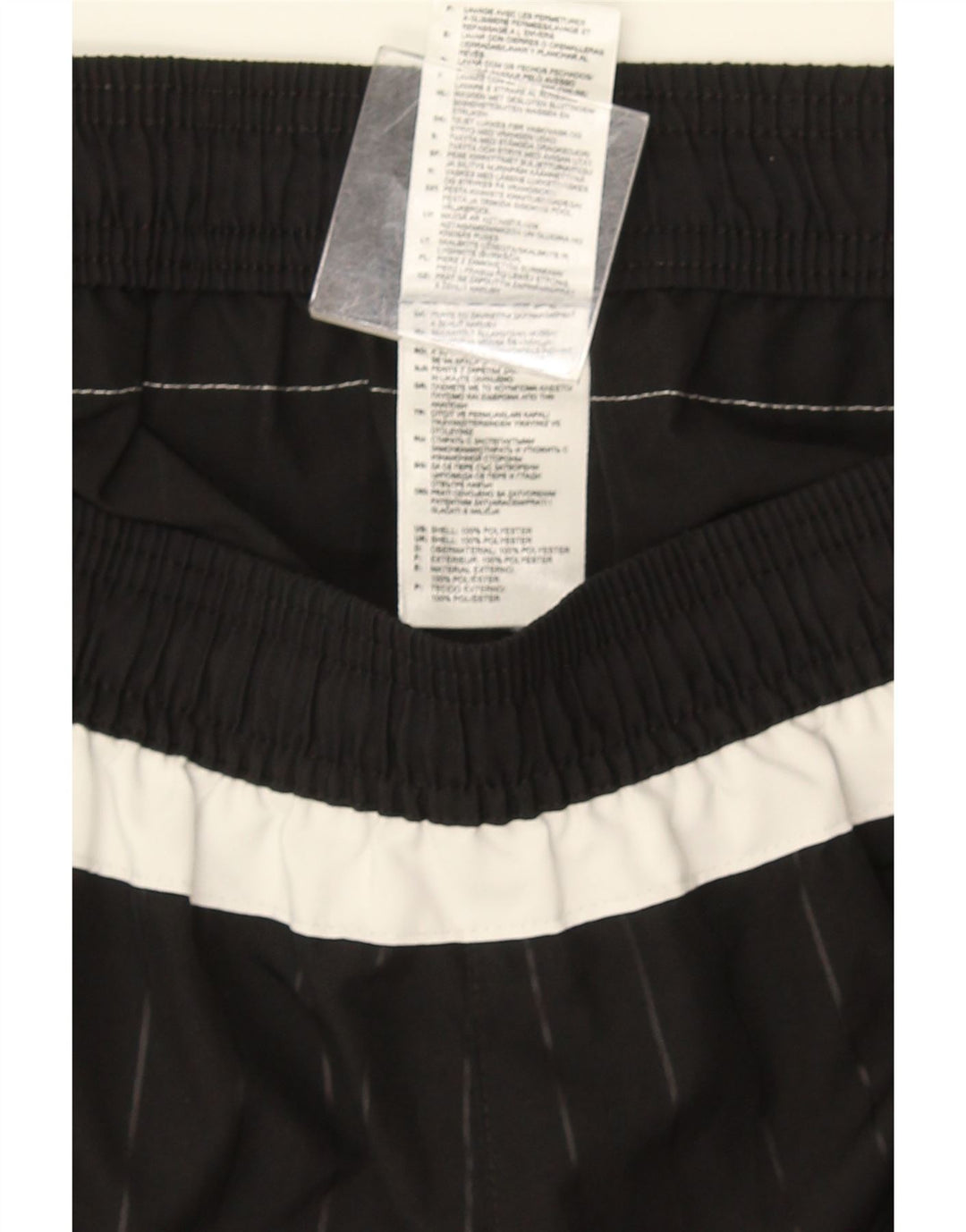Pantaloni scurți sport pentru bărbați Adidas, mari, negru, poliester cu dungi