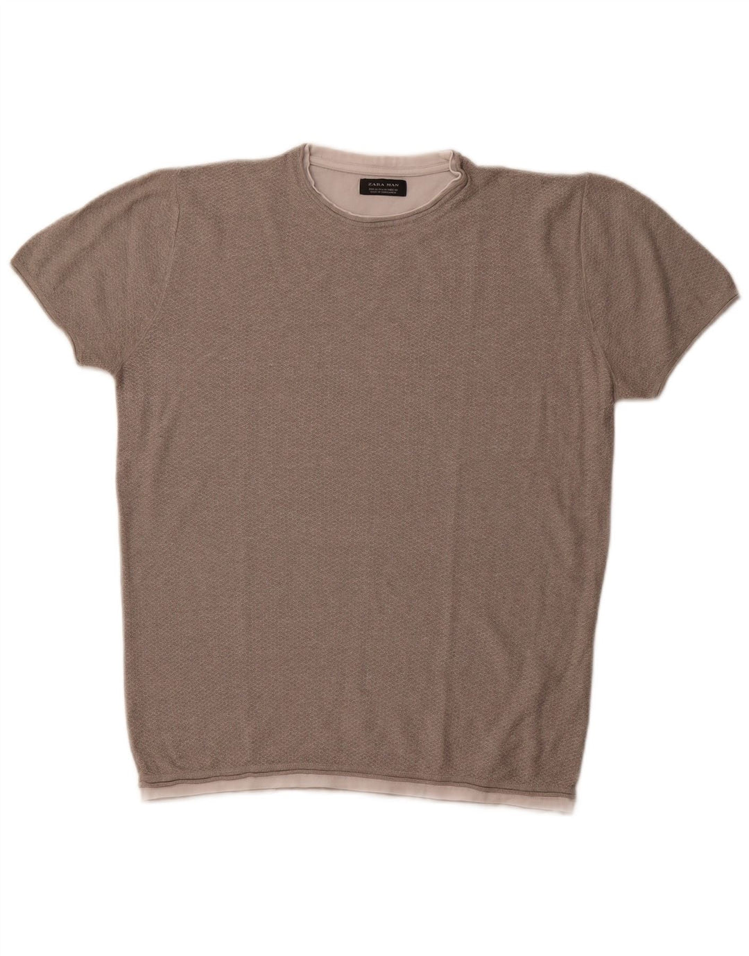 Tricou Bărbați ZARA Top Medium Gri