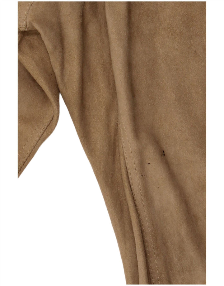 Bomber vintage pentru bărbați din piele intoarsa UK 38 Bej mediu