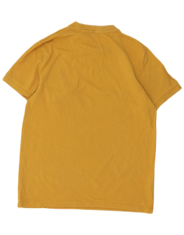 Tricou Fred Perry pentru bărbați Top din bumbac galben mediu