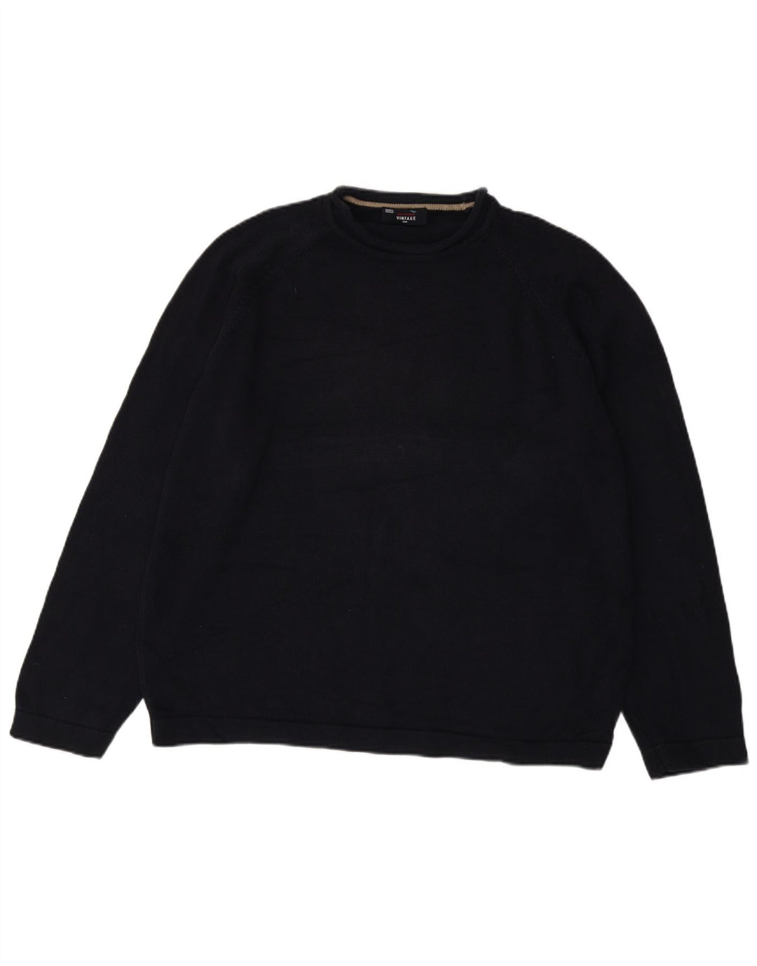 Pulover pentru bărbați Marks & Spencer, cu gât crew, 2XL, bumbac bleumarin