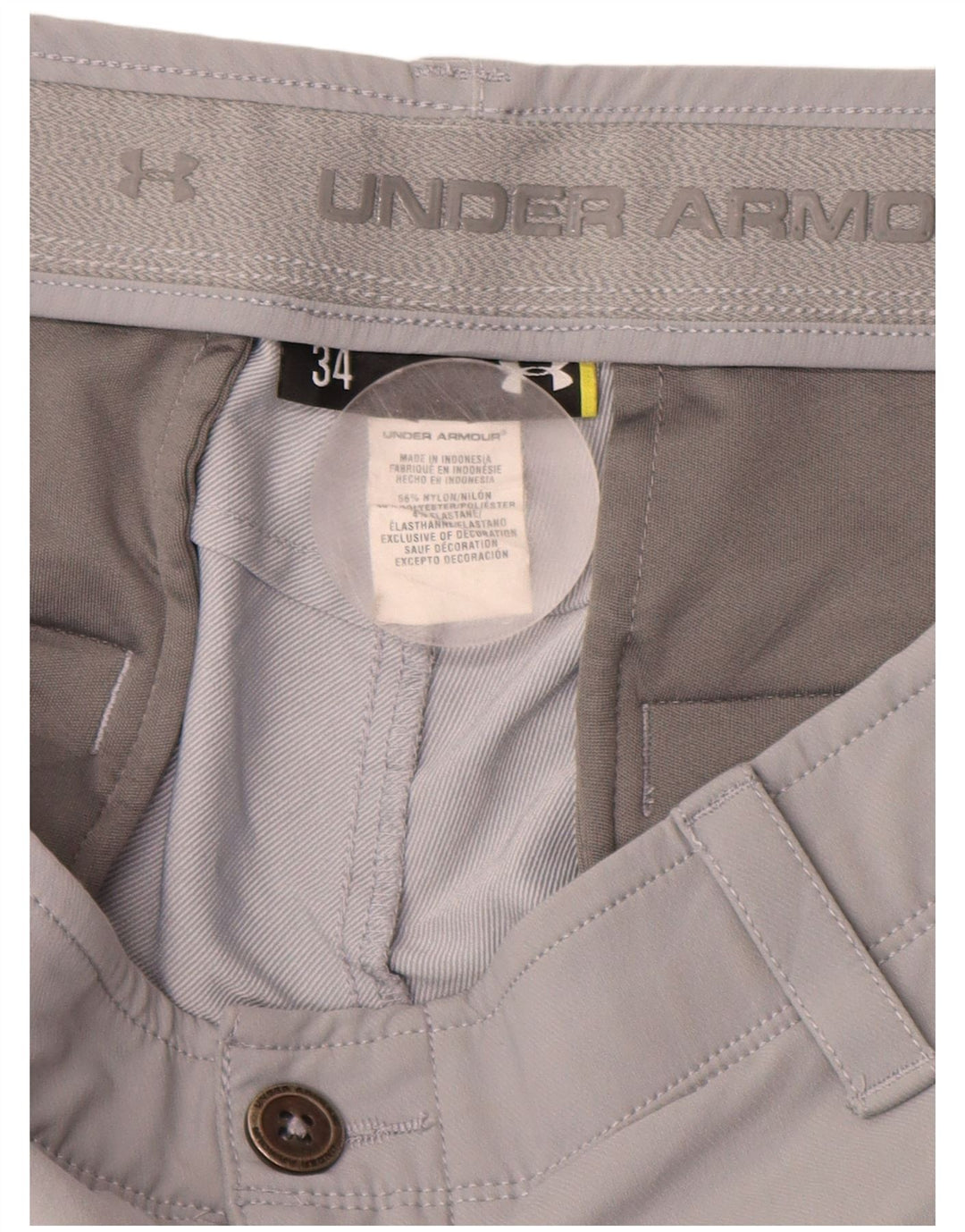 UMBRO Pantaloni scurți chino pentru bărbați W34, nailon gri mare