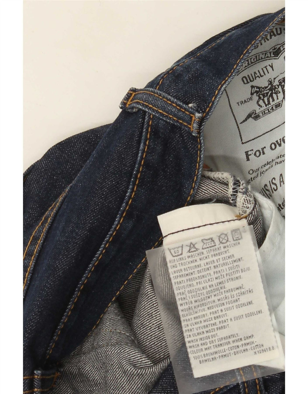 Blugi drepți distressed pentru femei Levi's L29 L34 Bumbac bleumarin