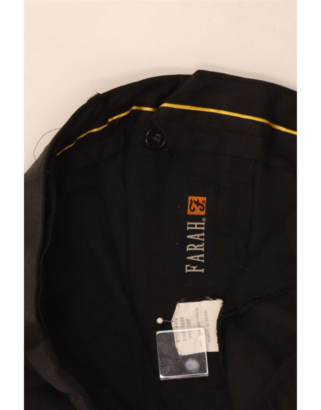 Pantaloni de costum pentru bărbați Farah L41 L26 Poliester negru