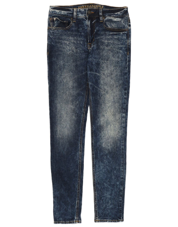 Blugi super skinny pentru bărbați American Eagle Acid Wash W31 L32 Bumbac bleumarin