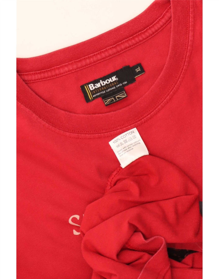 Tricou grafic pentru bărbați Barbour Top XL Bumbac roșu