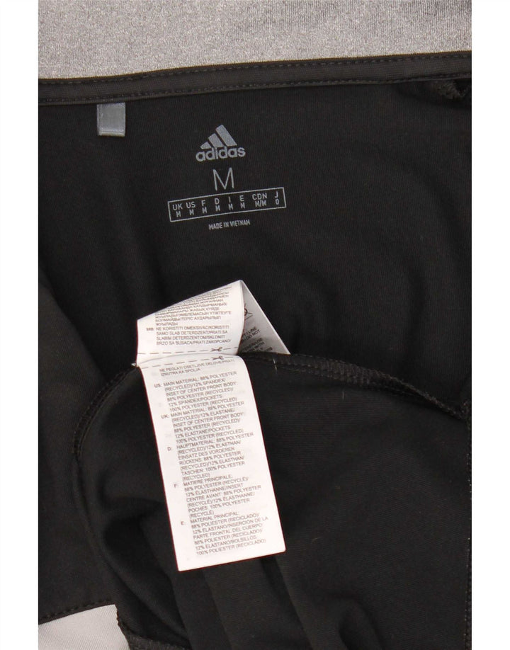Trening pentru bărbați Adidas, cu fermoar, cu gât, cu pulover, bluză medie, negru