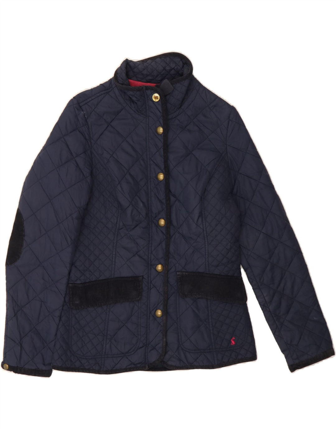 JOULES Womens Quilted Jacket UK 10 Small Navy Blue Polyamide Vintage Joules and Second-Hand Joules from Messina Hembry 