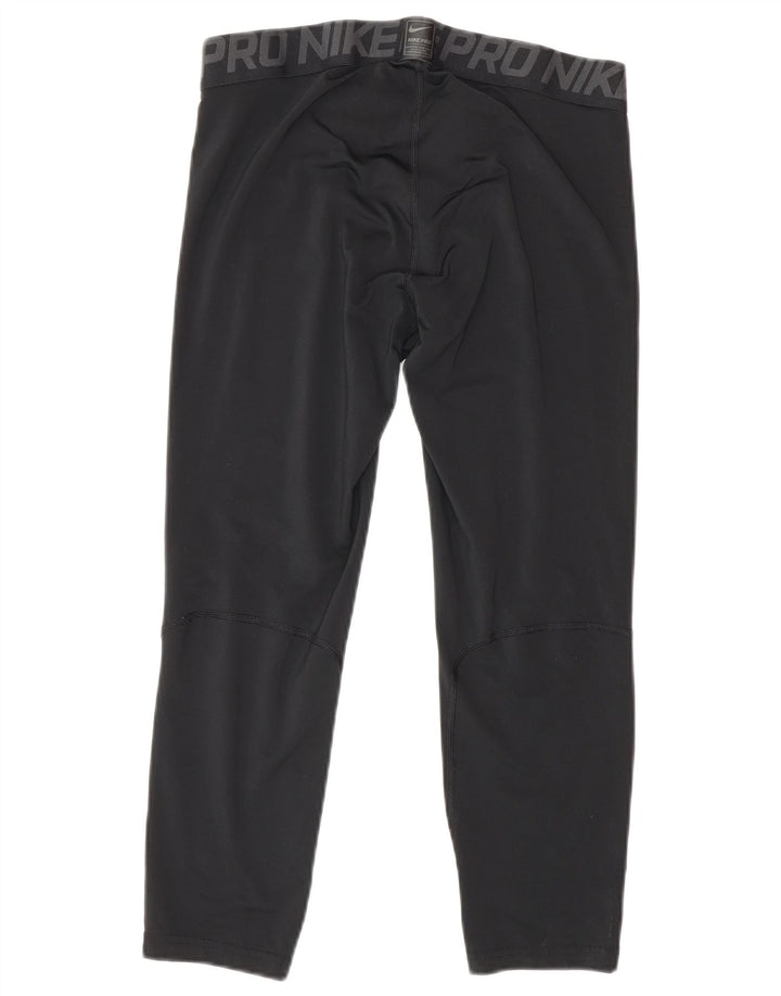 Leggings crop grafic Nike Dri Fit pentru bărbați, mari, negru, poliester
