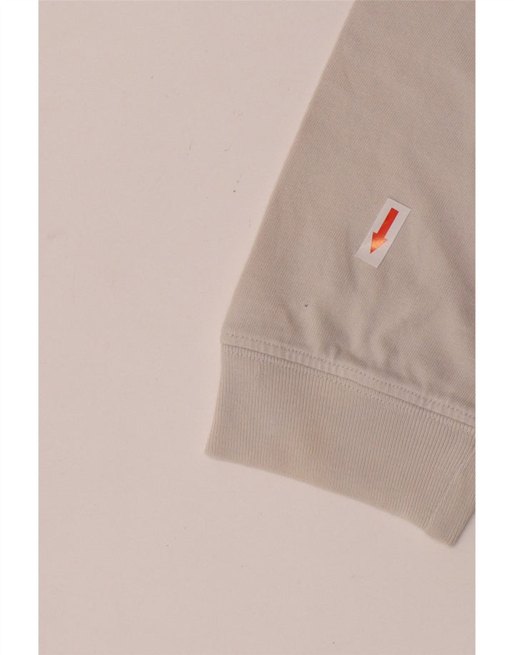 Top pentru bărbați Champion cu mânecă lungă mare din bumbac alb