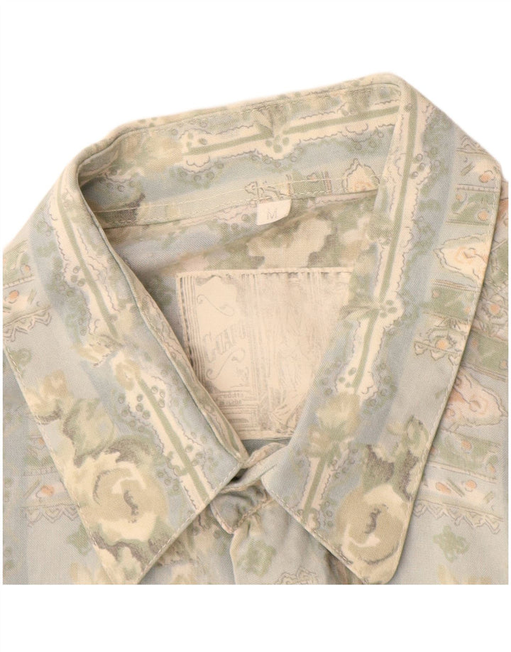 Cămașă Vintage pentru bărbați Albastru mediu Floral