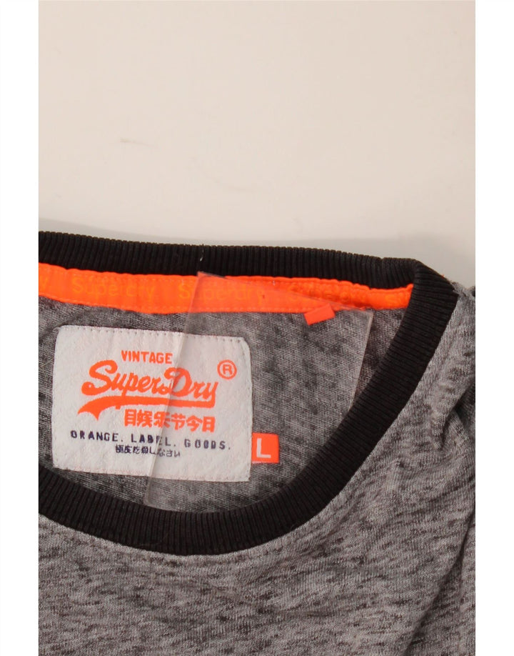 Tricou Superdry pentru bărbați Top mare, gri cu pete