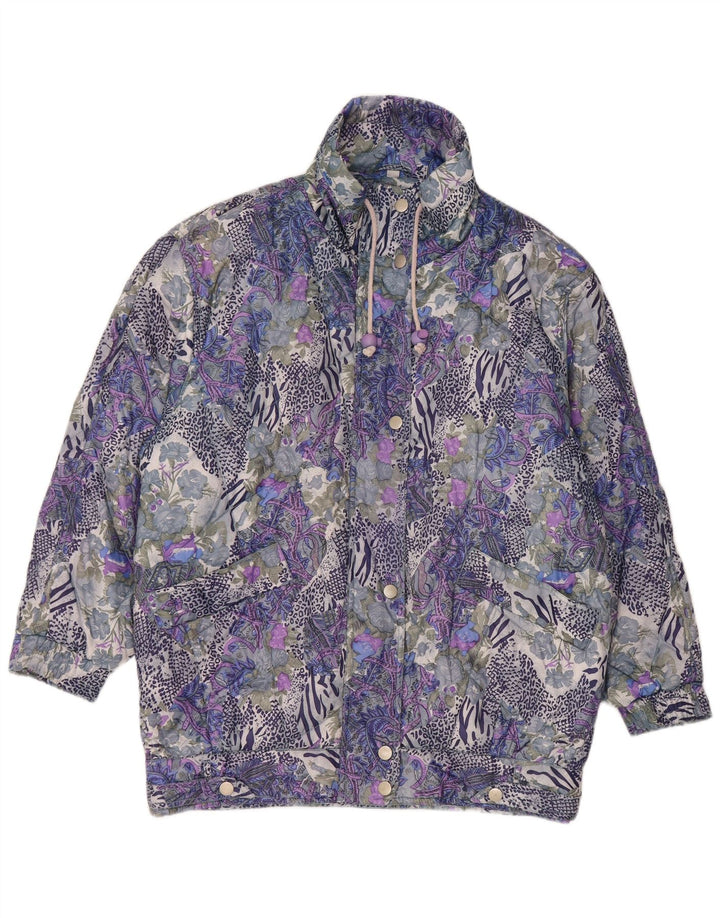 Jachetă bomber cu model abstract pentru femei VINTAGE UK 14 Medium Multicolor