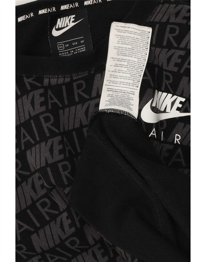 Pulover grafic pentru bărbați Nike XS bumbac negru