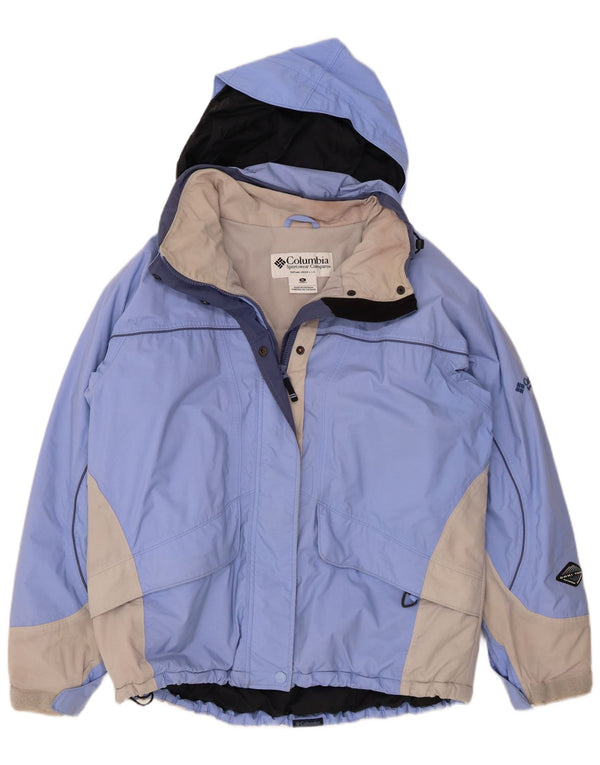 Jachetă de schi Columbia Omni-Tech pentru femei UK 18 XL, albastru, nailon color bloc