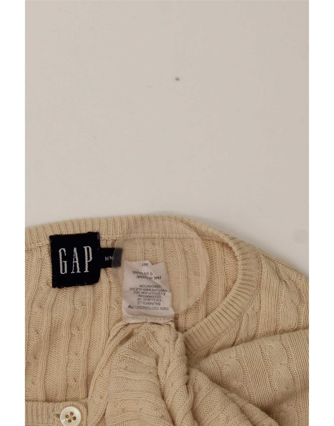Pulover cardigan pentru femei Gap UK 14 Medium Beige Bumbac
