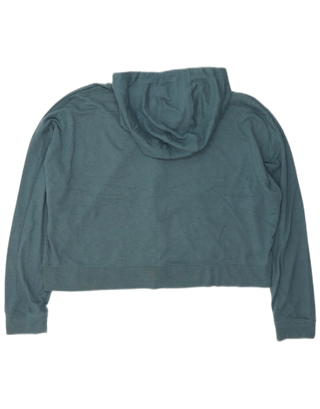 Pulover Nike Crop Oversized Zip Hoodie pentru femei UK 14 Poliester albastru mediu