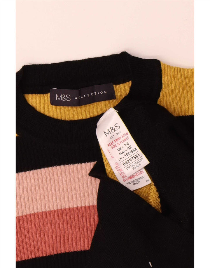 Pulover pentru femei Marks & Spencer cu decolteu triplu UK 14 mare, multicolor