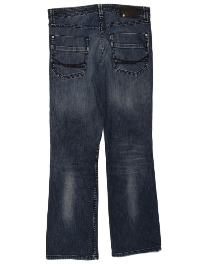 Blugi Calvin Klein pentru femei Distressed Bootcut W33 L29 Bumbac albastru