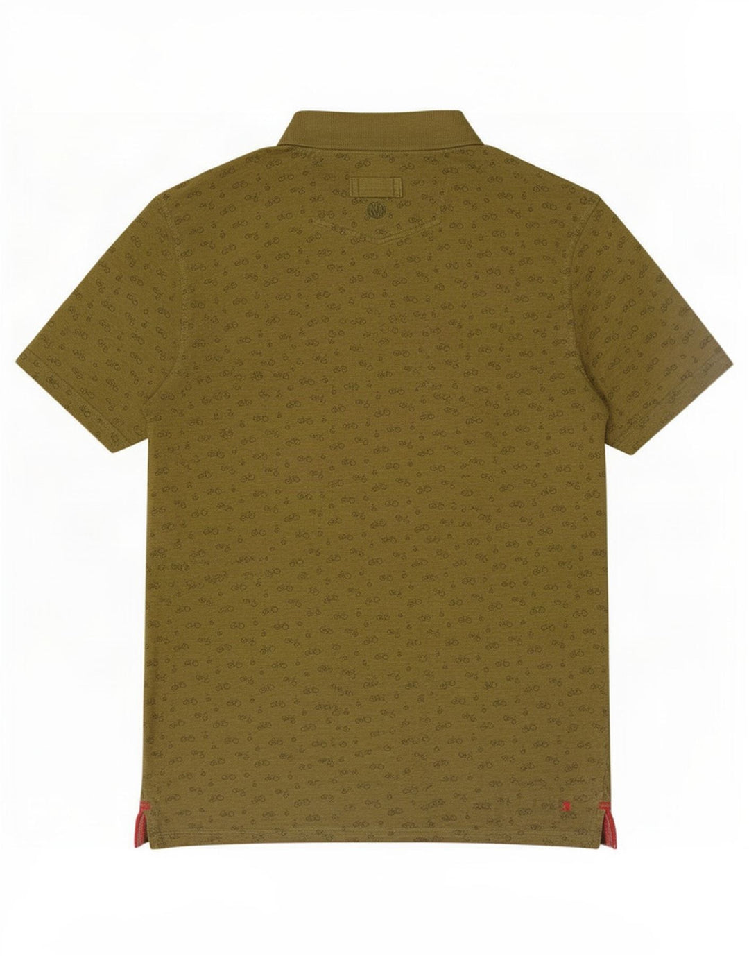 Tricou polo pentru bărbați Fat Face cu model abstract, bumbac mediu kaki