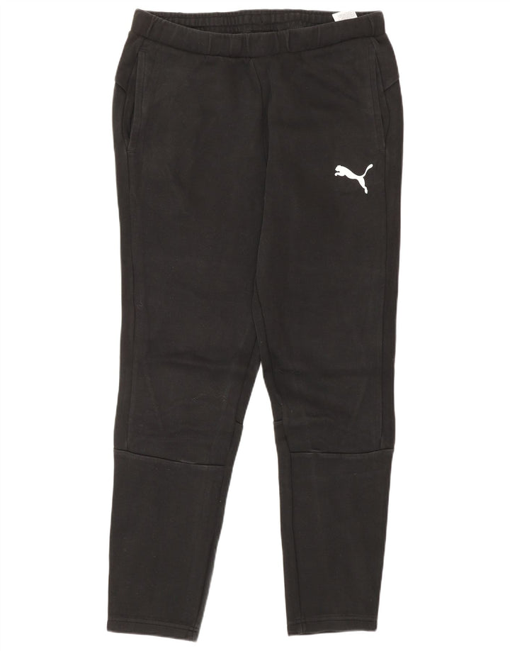 Pantaloni de trening PUMA pentru bărbați, bumbac mediu negru
