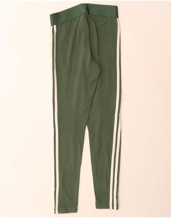Leggings pentru femei Adidas UK 8/10 mic verde bumbac
