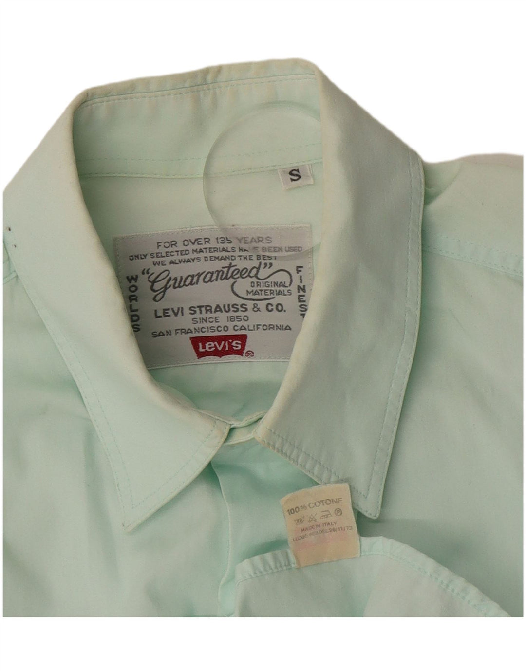Cămașă Levi's pentru bărbați, bumbac turcoaz mic